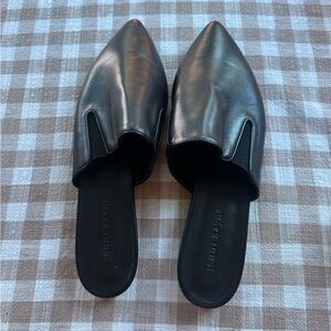 Jenni Kayne Sleek Black Leather Mules (NEW)